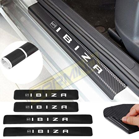 Seat İbiza Karbon Kapı Eşiği Oto Sticker 4 Adet