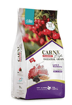 PETLOVEBUTİK CRANBERRY ANCESTRAL GRAIN KÖPEK KUZU & BÖĞÜRTLEN 2.5KG PUPPY TÜM IRKLAR