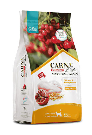 PETLOVEBUTİK CRANBERRY ANCESTRAL GRAIN TAVUK & NAR 1.5KG YETİŞKİN KEDİ MAMASI 