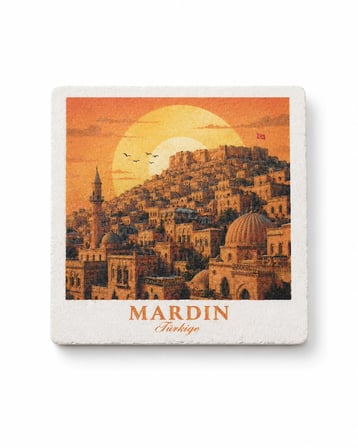 CEREN WOODEN Türkiye Esintisi 4'lü bardak altlığı