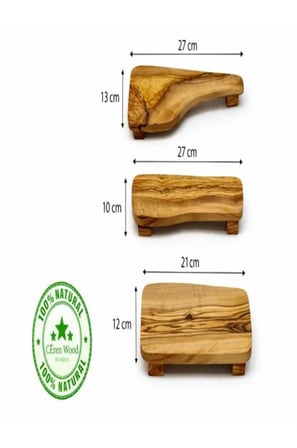 Ceren Wooden Doğal Zeytin Ağacı Mini Peynir & Zeytin Sunumluğu (Tekli)