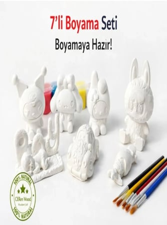 Kuromi Figür Boyama Seti – 7 Parça | Dekoratif Hobi Seti