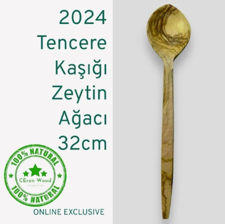 Doğal Zeytin Ağacı Ahşap Tahta Tencere Kaşığı El yapımı Handmade