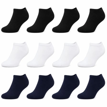 Erkek Patik Çorap 12'li Renk Seçenekleri 39-44 Yüksek Pamuklu Dikişsiz Koku Karşıtı — BEDEN: 39-44, 