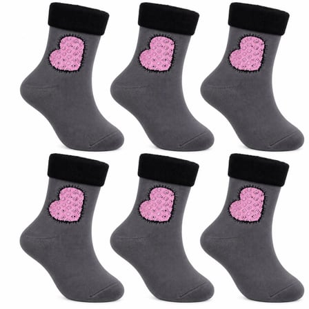 Wak 6’lı Kadın Kışlık Havlu Çorap Sıcak Tutan Karışık Desenli Yumuşak Çoklu Çorap Seti