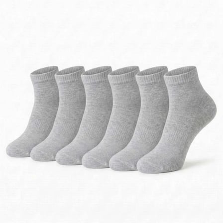 WomanAndKids Kadın Bambu Patik Çorap 6'lı Paket Siyah Beyaz Gri 36-40