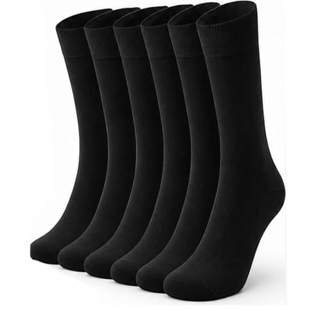 Wak Erkek Bambu Soket Çorap 6’lı Paket, Dikişsiz Parfümlü Nefes Alan Yumuşak Nem Emici Günlük Uzun Çorap