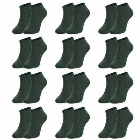Wak Erkek Pamuklu Patik Çorap 12’li Paket 39-44 | Dikişsiz Burun, Koku Karşıtı, Nefes Alan Kısa Konç Sneaker Çorabı
