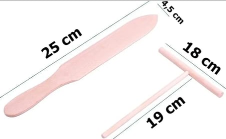 SMH Ahşap Krep Yayma Aparatı ve Krep Spatulası Seti 18 cm 20 cm