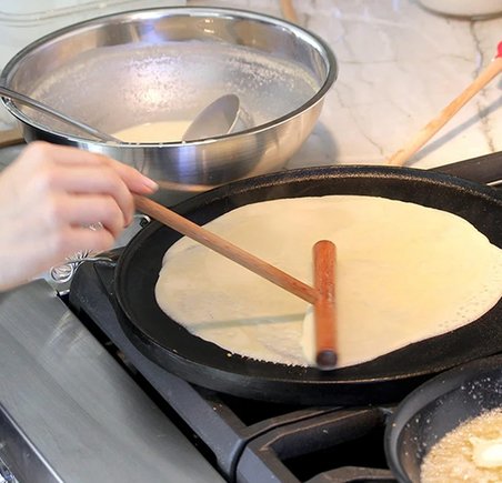Ahşap Krep Yayma Aparatı-Krep Yayıcı