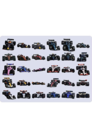 F1 Formula Sticker Etiket 2 Sayfa 60 Adet Etiket