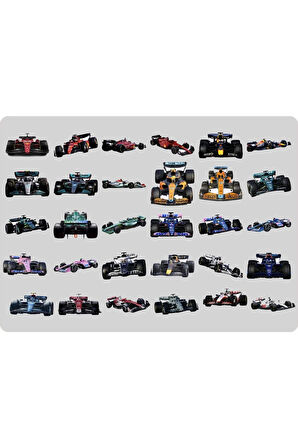 F1 Formula Sticker Etiket 2 Sayfa 60 Adet Etiket