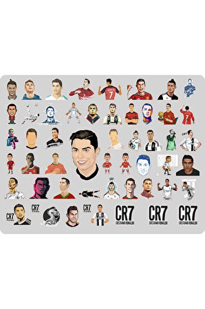Ronaldo Cr7 Sticker Etiket 2 Sayfa 106 Adet Etiket