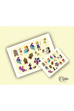 Fairytale Etiket Sticker 46 Adet Etiket 4 Sayfa 9x13cm