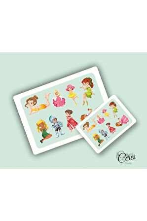 Fairytale Etiket Sticker 46 Adet Etiket 4 Sayfa 9x13cm