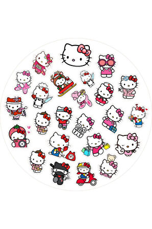 Mini Sanrio Hello Kitty Sticker Seti 4 Parça 56 Adet Etiket