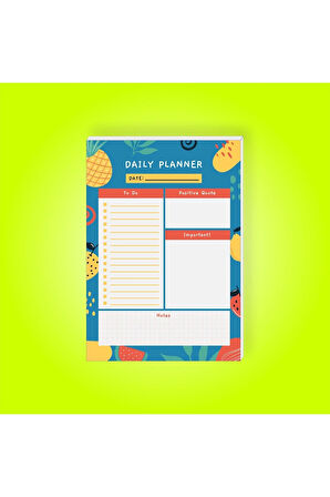 Günlük Planlayıcı | Daily Planner | Notepad | Notebook | Not Defteri | A5 Bloknot