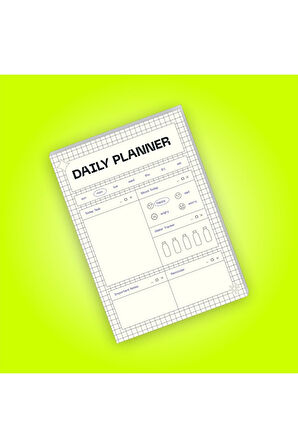 Günlük Planlayıcı | Daily Planner | Notepad | Notebook | Not Defteri | A5 Bloknot