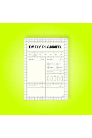 Günlük Planlayıcı | Daily Planner | Notepad | Notebook | Not Defteri | A5 Bloknot
