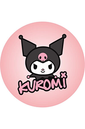 Kuromi Etiket 4 Çeşit Toplam 48 Adet 4cm - Kişiselleştirilebilir - Organizasyon için uygundur.