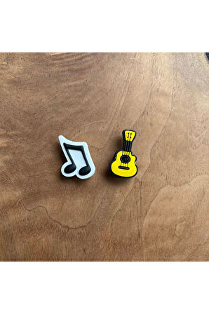 Jibbitz Terlik Süsü 2 Li Set Nota ve Gitar
