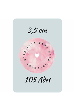 Thank You Sticker Teşekkürler Etiketi Kargo Ambalaj Paketleme 3,5 cm 105 Adet Kuşe Yapışkanlı Parlak
