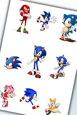 Sonic Sticker Telefon Laptop Notebook Tablet Defter Matara Etiket