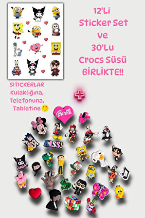 Jibbitz Terlik Süsü 30 'Lu Süper SET