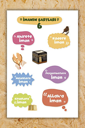 İslam/Dini Temalı 2'Li Set İslami Sticker -Ajanda Laptop Tablet Defter Telefon Bullet Journal-Etiket