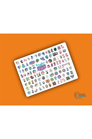 Rick And Morty Rick&morty Sticker Etiket 1 Sayfa 98 Adet Etiket