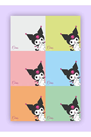 Kuromi Sanrio Not Defterleri | Notepad | Bloknot | Memo | 9X9 50 Sayfa BLOKNOT