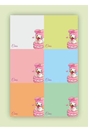 MY MELODY Sanrio Not Defterleri | Notepad | Bloknot | Memo | 9X9 50 Sayfa BLOKNOT