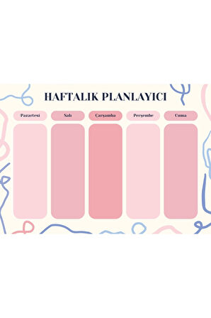 Haftalık Planlayıcı Not Defteri