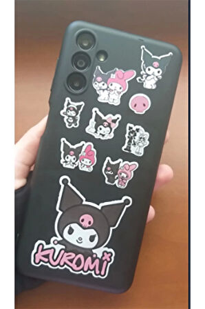 Mini Kuromi Sanrio Sticker Set - 4 Sayfa 86 Adet Etiket