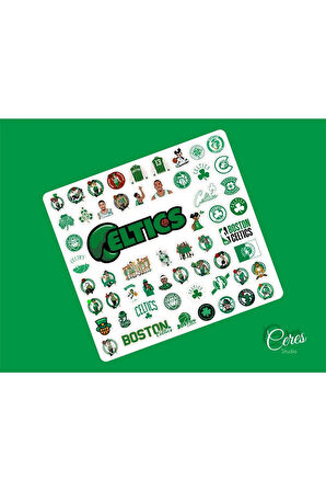Boston Celtics Nba Sticker Etiket 1 Sayfa 58 Adet Etiket