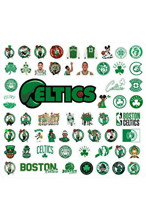 Boston Celtics Nba Sticker Etiket 1 Sayfa 58 Adet Etiket