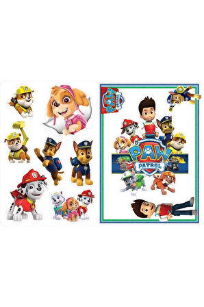 Paw Patrol Sticker Etiket 3 Sayfa (A5) 50 Adet Etiket