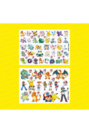 Pokemon Sticker - 2 SAYFA 70 Etiket