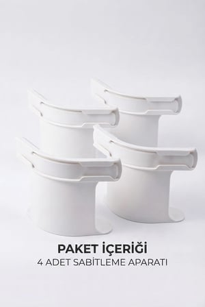 İsmiyle Al Yatak Kenarı Sabitleme Aparatı Beyaz 4 Lü Set