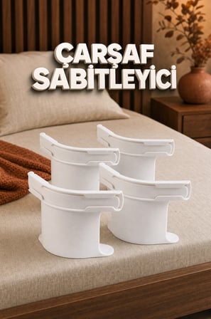 4'lü Nevresim ve Çarşaf Tutucu Yatak Kenarı Sabitleme Aparatı Seti