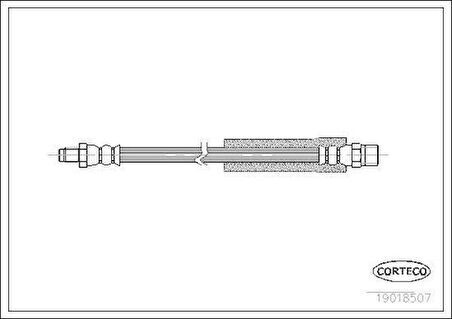 Corteco 19018507 Fren Hortumu Arka 300mm BMW E60 E61 E64 E65 E66 E67 03-09 E30 82-90 34321154327