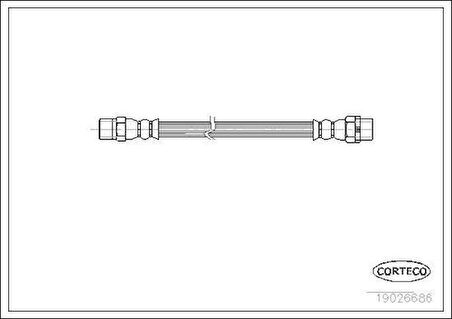 Corteco 19026686 Fren Hortumu Arka BMW E36 E45 34321159524