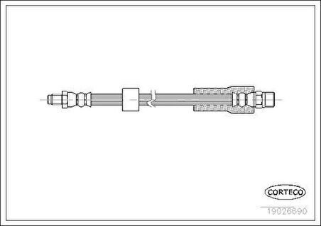 Corteco 19026690 Fren Hortumu Arka BMW E39 E38 94-2002 34301166248