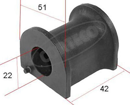 Corteco 80005456 Viraj Demir Lastiği Ön 22mm Transporter T5 T6 T7 03- 7H5411313A