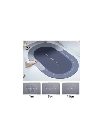 Sihirli A+Kalite Uzun Ömürlü Su Emici 3,5 mm 40X60 Bathroom Banyo Aksesuarı Oval Paspas