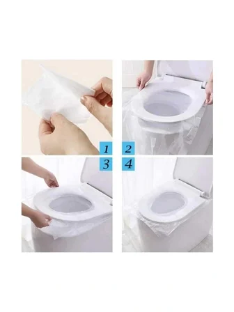 Tek Kullanımlık Klozet Örtüsü 50 Adet Şeffaf Hijyenik Kullanım İçin Pratik Çözüm
