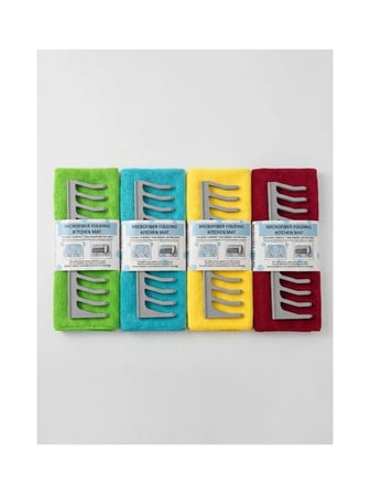 Ultra Emici Standlı Mikrofiber Bulaşık Kurutma Matı 40x50cm Tabaklık Altlığı (KARIŞIK)