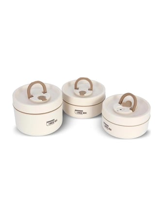 Paslanmaz Çelik Yemek Termosu 3'lü Set 304 Çelik - Termal Çantalı
