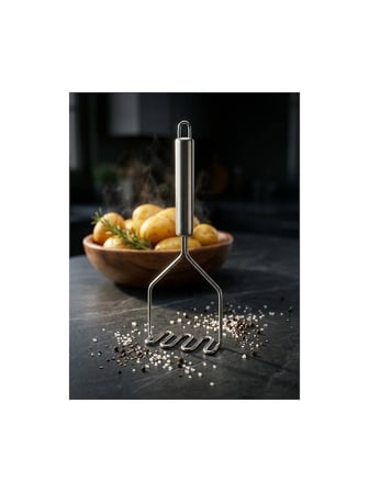 Pratik 24 cm Lüks Paslanmaz Metal Patates Ezici | Patates Ezici Püre Yapıcı