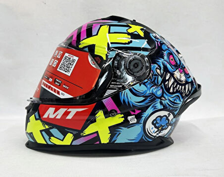MT Braker Sv Crazy Teddy B7 Parlak Renk- Şefaf Vizörlü- Iç Güneş Vizörlü - S